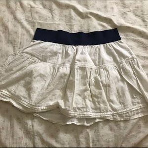 White Abercrombie skirt with blue waistband :)